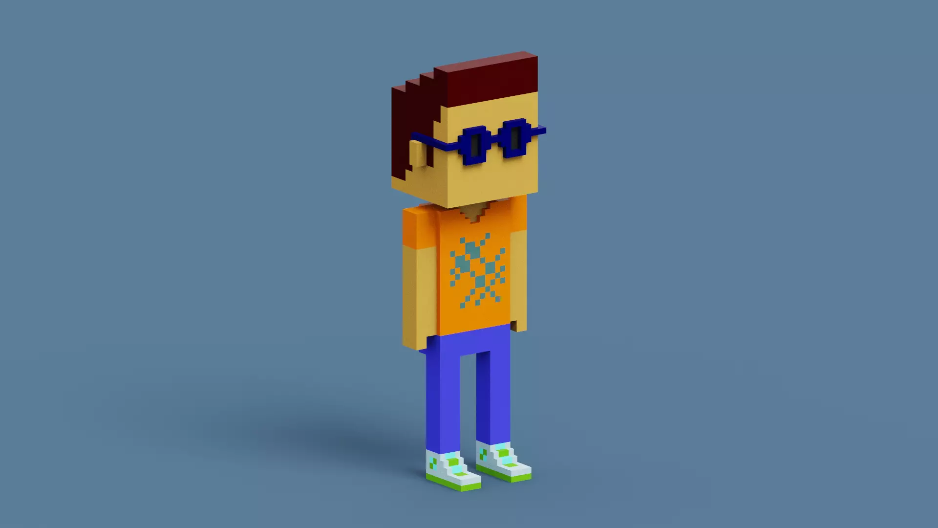 NFT Voxel Character Low-poly 3D model_0
