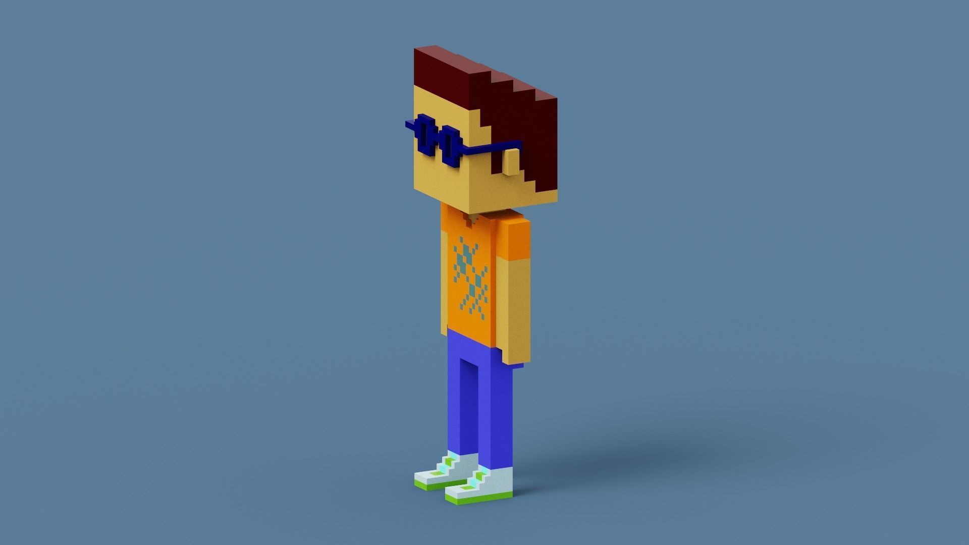 NFT Voxel Character Low-poly 3D model_4