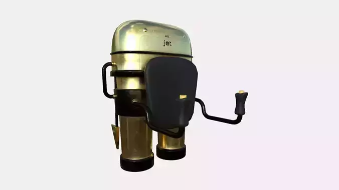 Jetpack C08 Gold - SciFi Character Design Low-poly 3D model