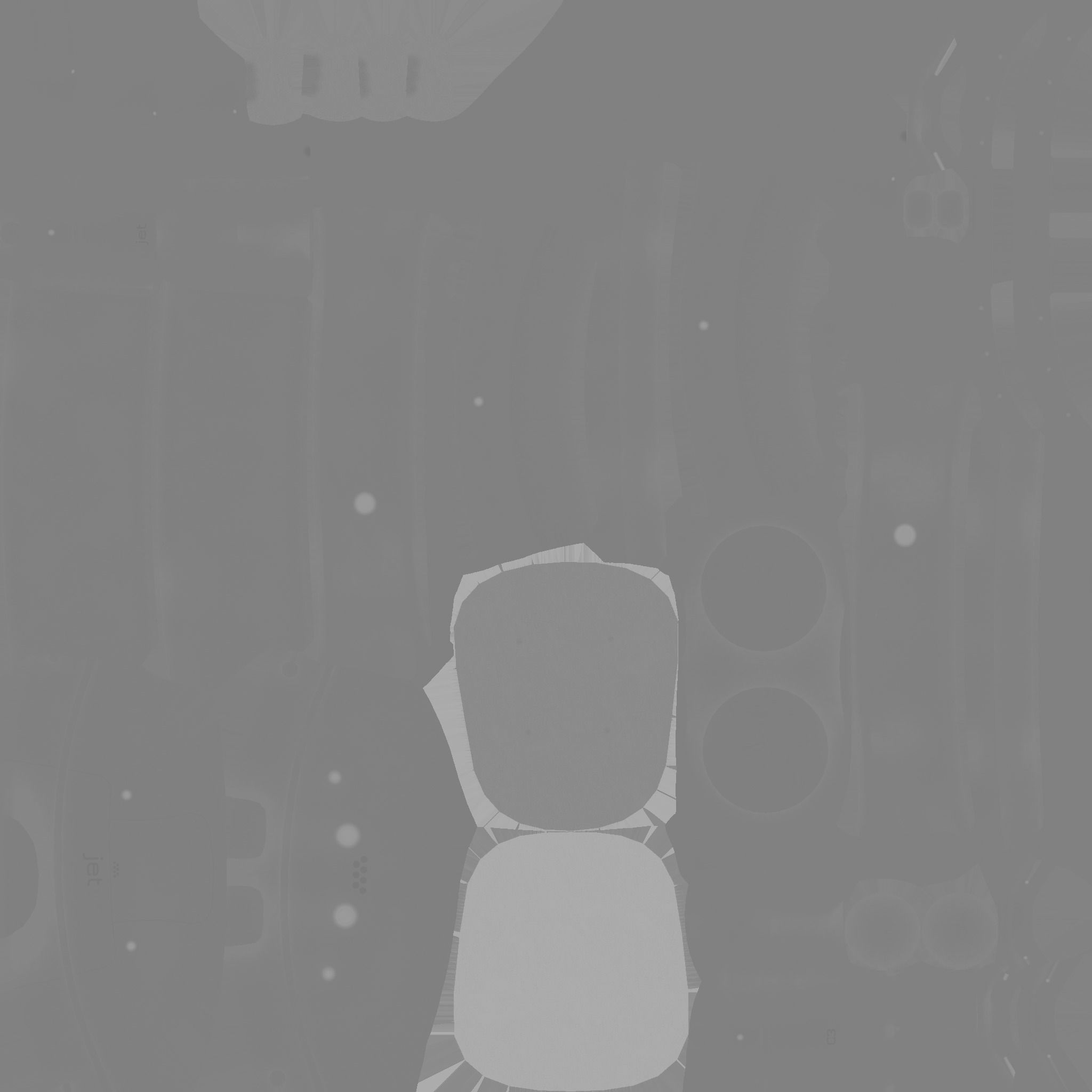 Jetpack C08 Gold - SciFi Character Design Low-poly 3D model_22