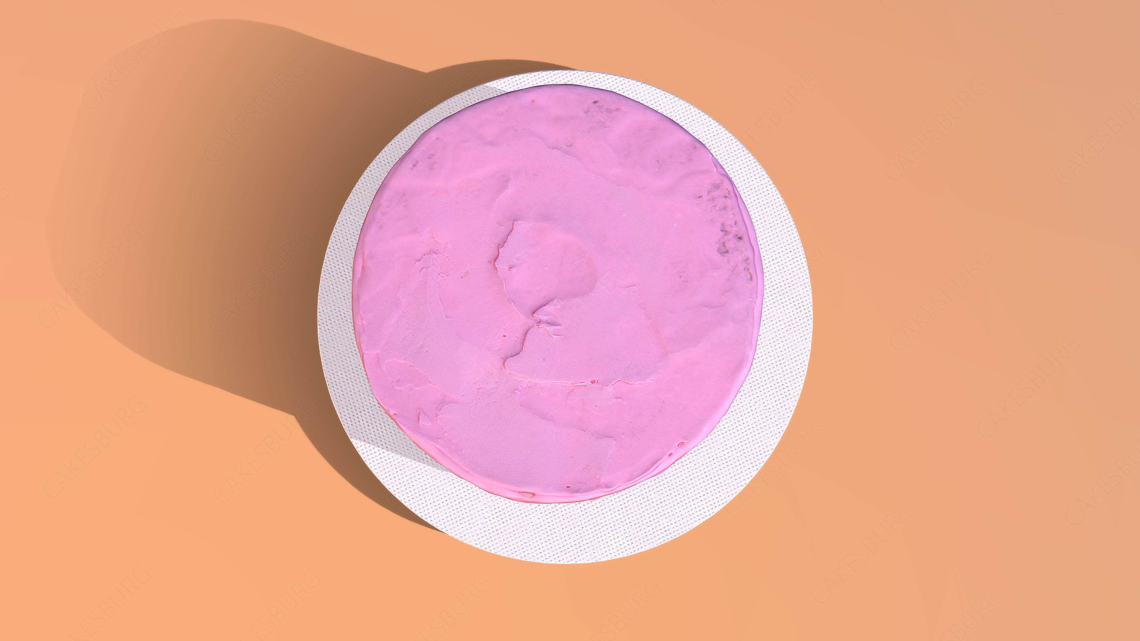 Plain Pink Drip Cake 3D model_3