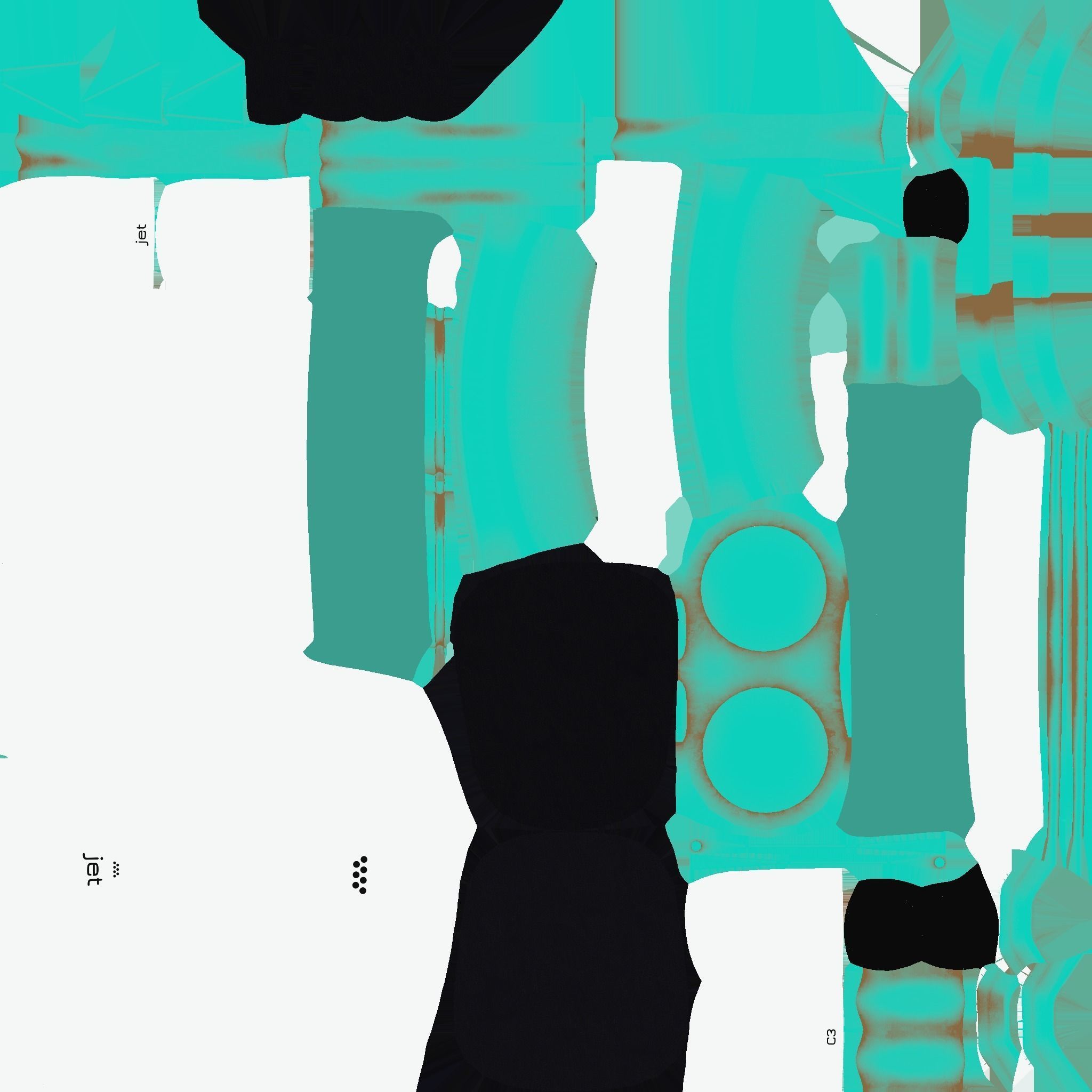 Jetpack C09 Aluminum - SciFi Character Design Low-poly 3D model_21