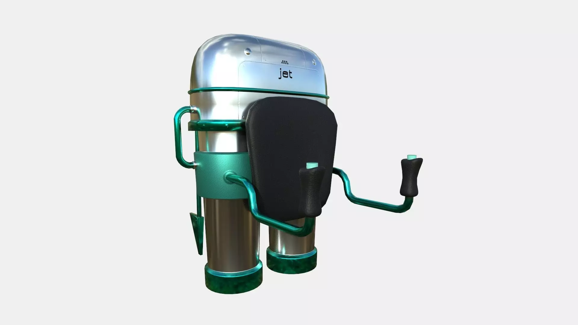 Jetpack C09 Aluminum - SciFi Character Design Low-poly 3D model_0