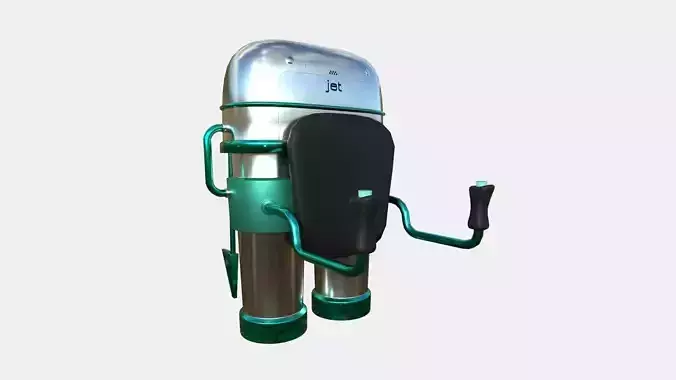 Jetpack C09 Aluminum - SciFi Character Design Low-poly 3D model