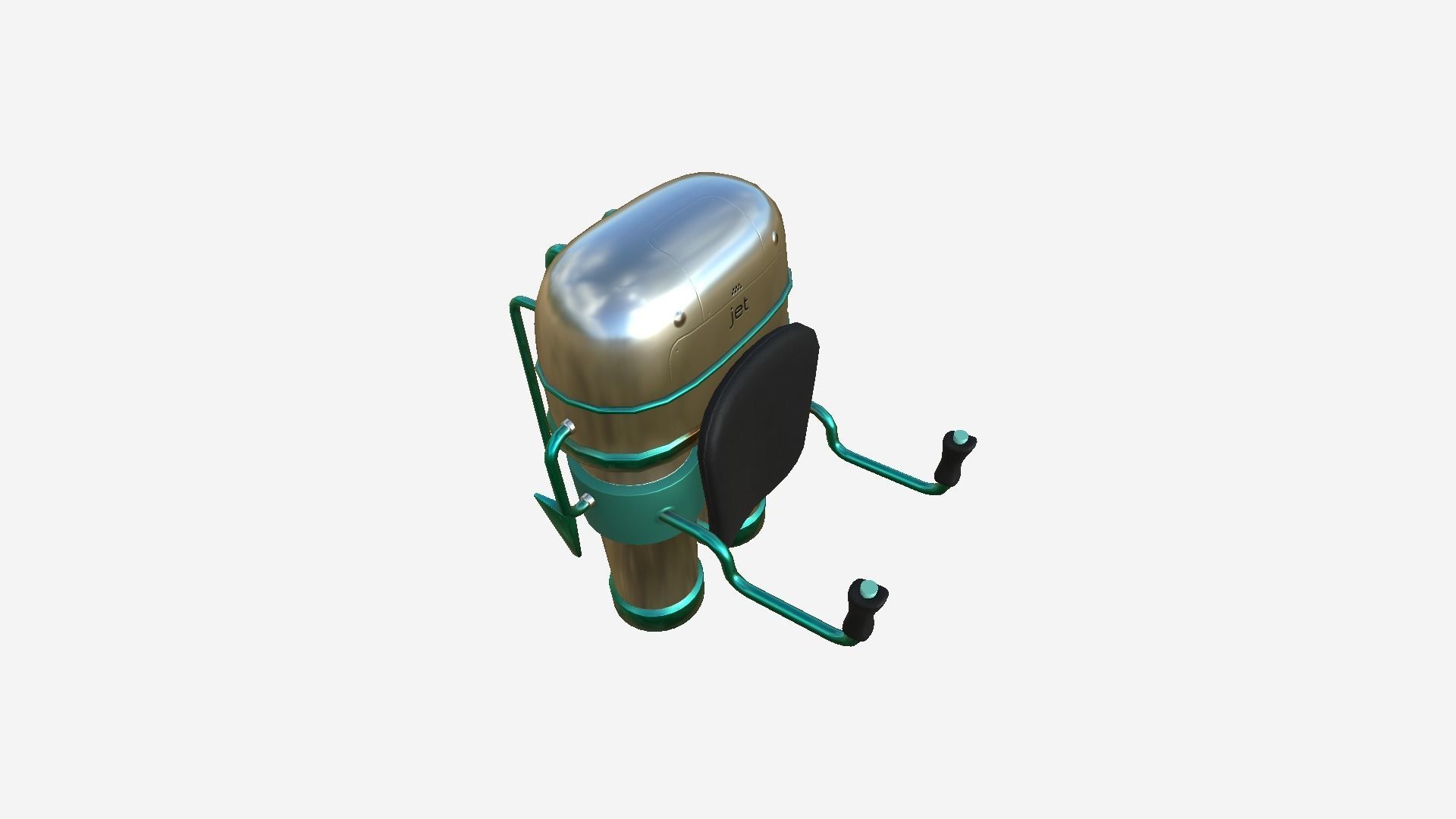Jetpack C09 Aluminum - SciFi Character Design Low-poly 3D model_3