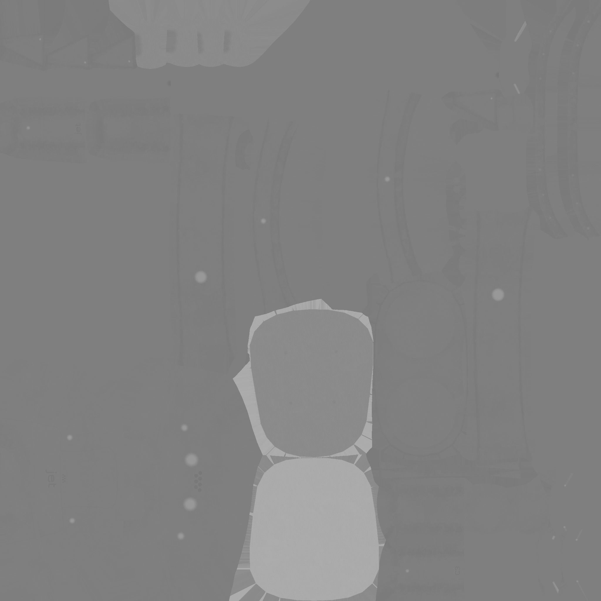 Jetpack C10 Dark Green - SciFi Character Design Low-poly 3D model_22