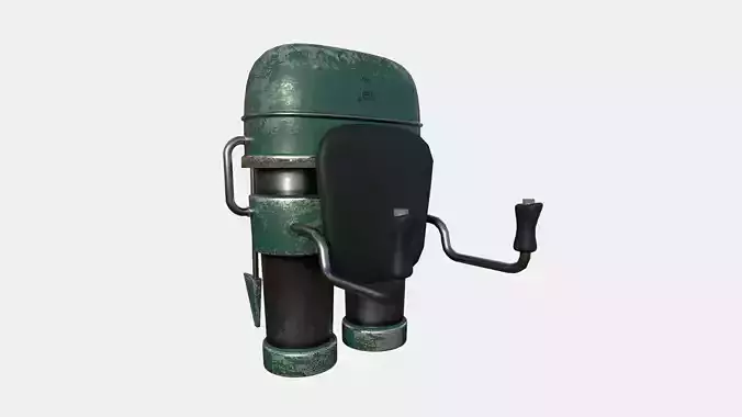 Jetpack C10 Dark Green - SciFi Character Design Low-poly 3D model