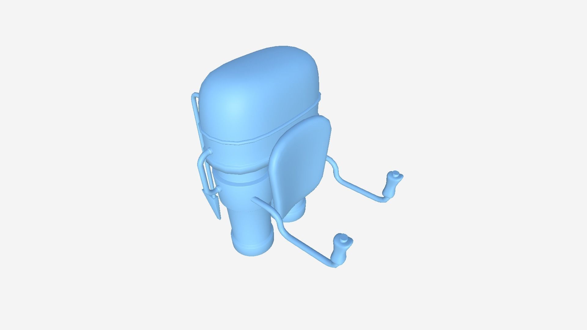 Jetpack C10 Dark Green - SciFi Character Design Low-poly 3D model_10