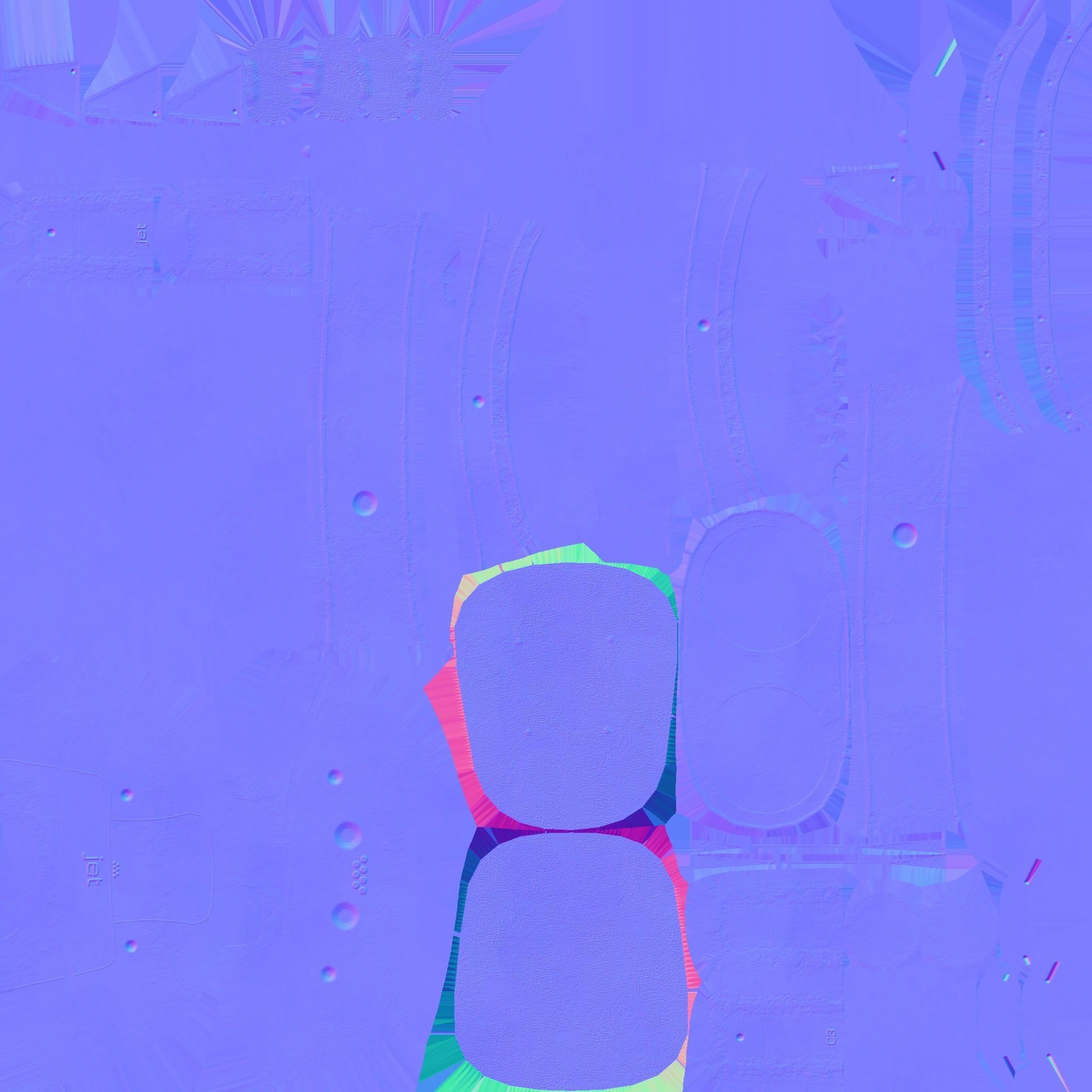 Jetpack C10 Dark Green - SciFi Character Design Low-poly 3D model_24