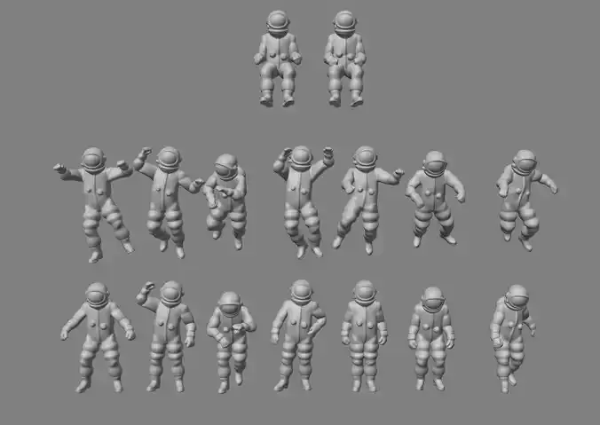 Generic Astronaut Figures 3D print model