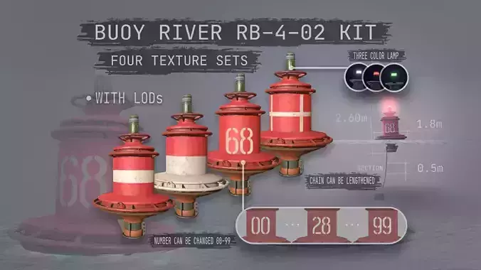 Buoy River RB-4-02 3D Model Collection