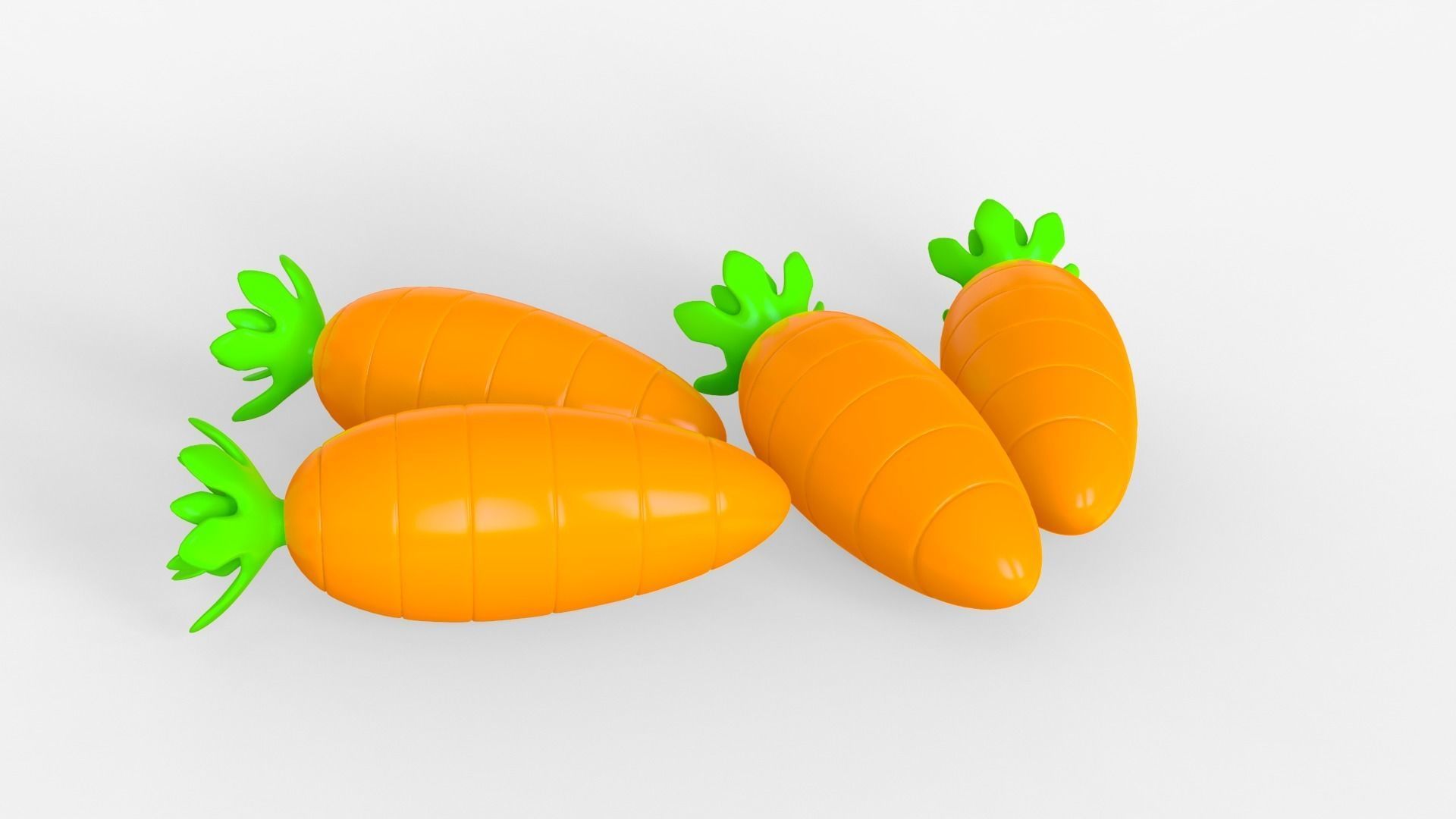 Toon Carrot 3D model_5