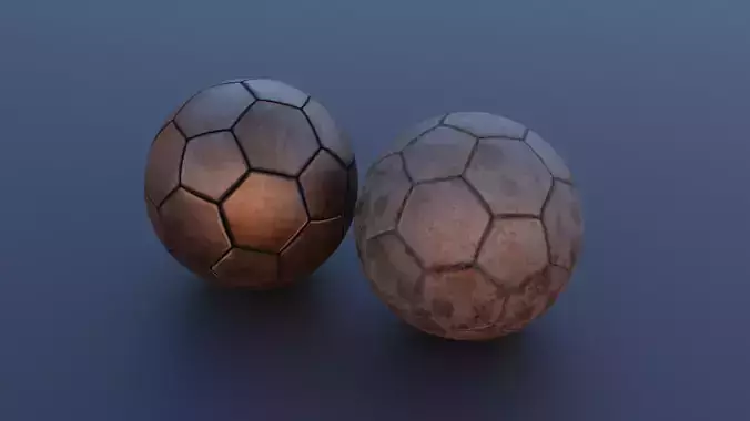 Sport Soccer Ball lowpoly  Football Old leather