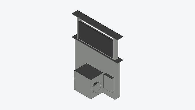 Rangehood - Modern - Downdraught Extractors - Appliance 086 Low-poly 3D model