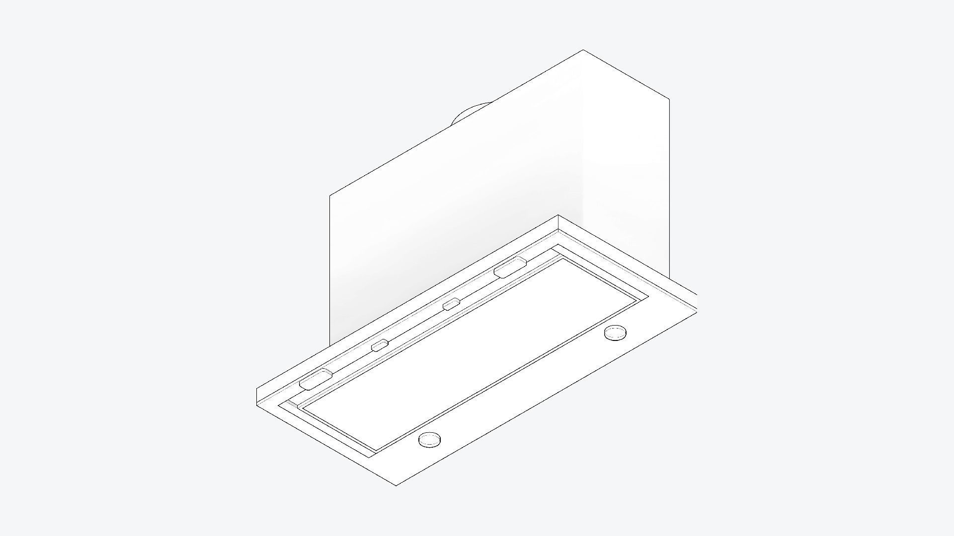 Rangehood - Modern - Slide Out - Appliance 091 Low-poly 3D model_1