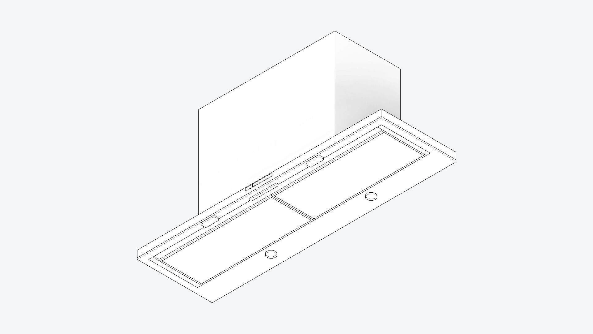 Rangehood - Modern - Slide Out - Appliance 093 Low-poly 3D model_1
