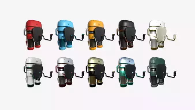 10 Jetpacks C Collection - SciFi Character Design 