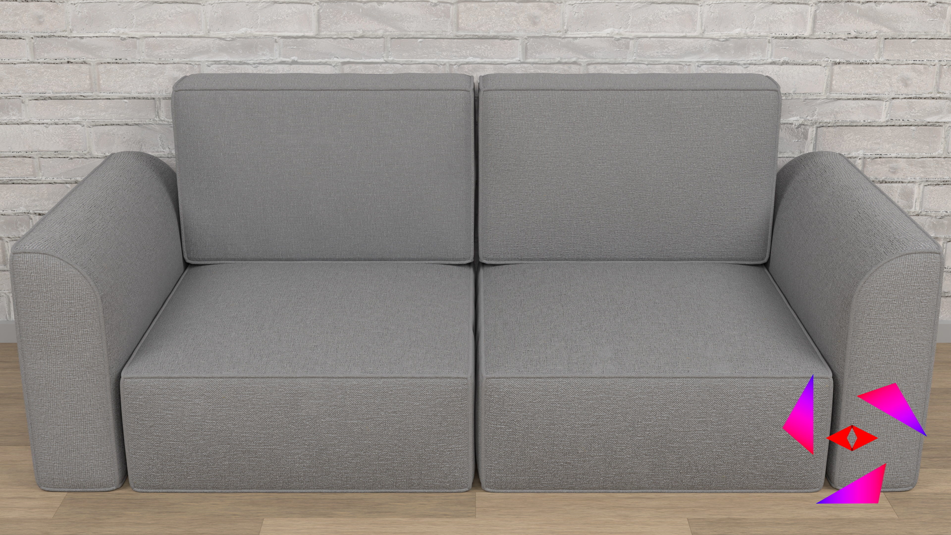 Soft frameless sofa 3D model_4
