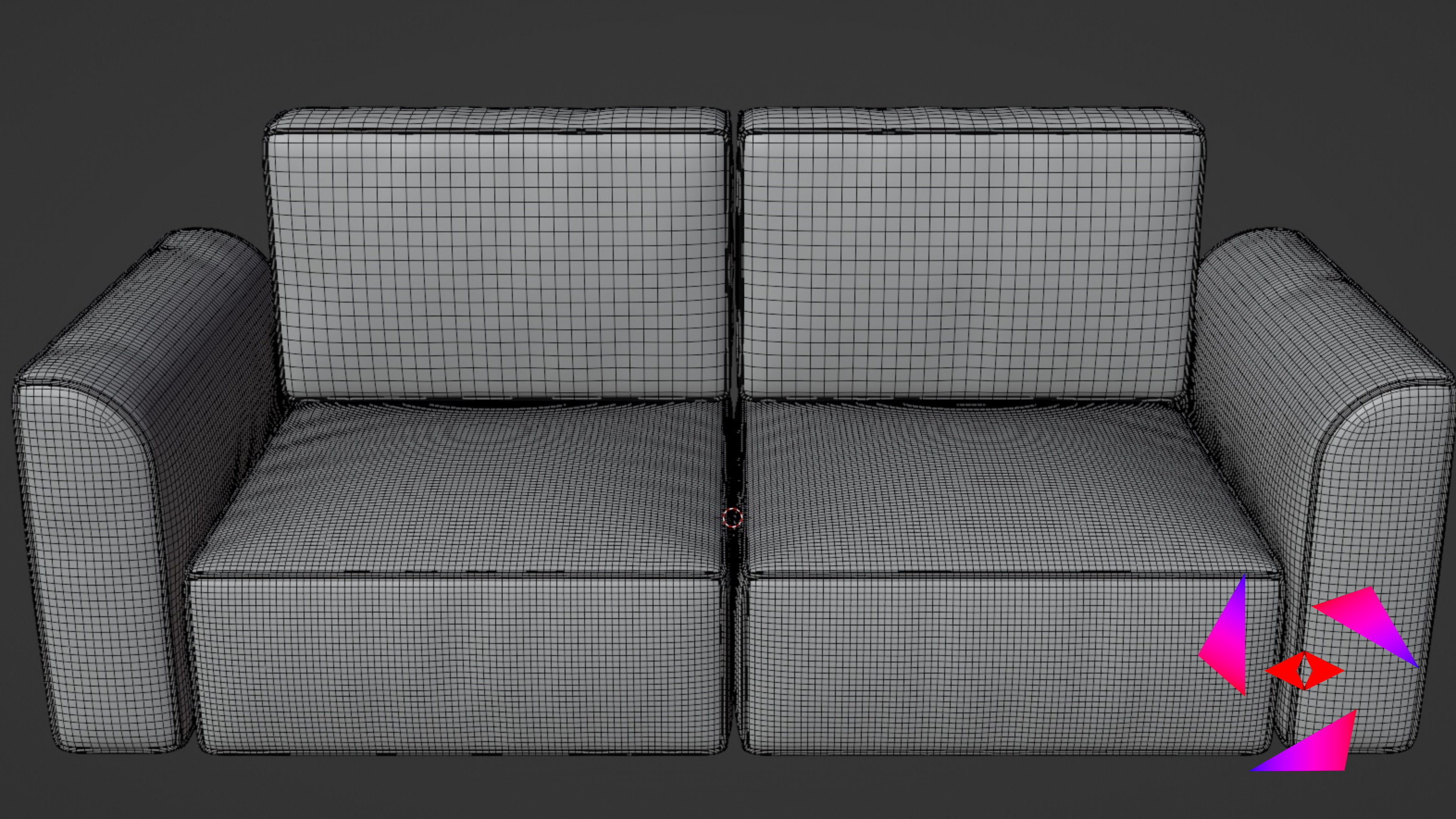 Soft frameless sofa 3D model_8