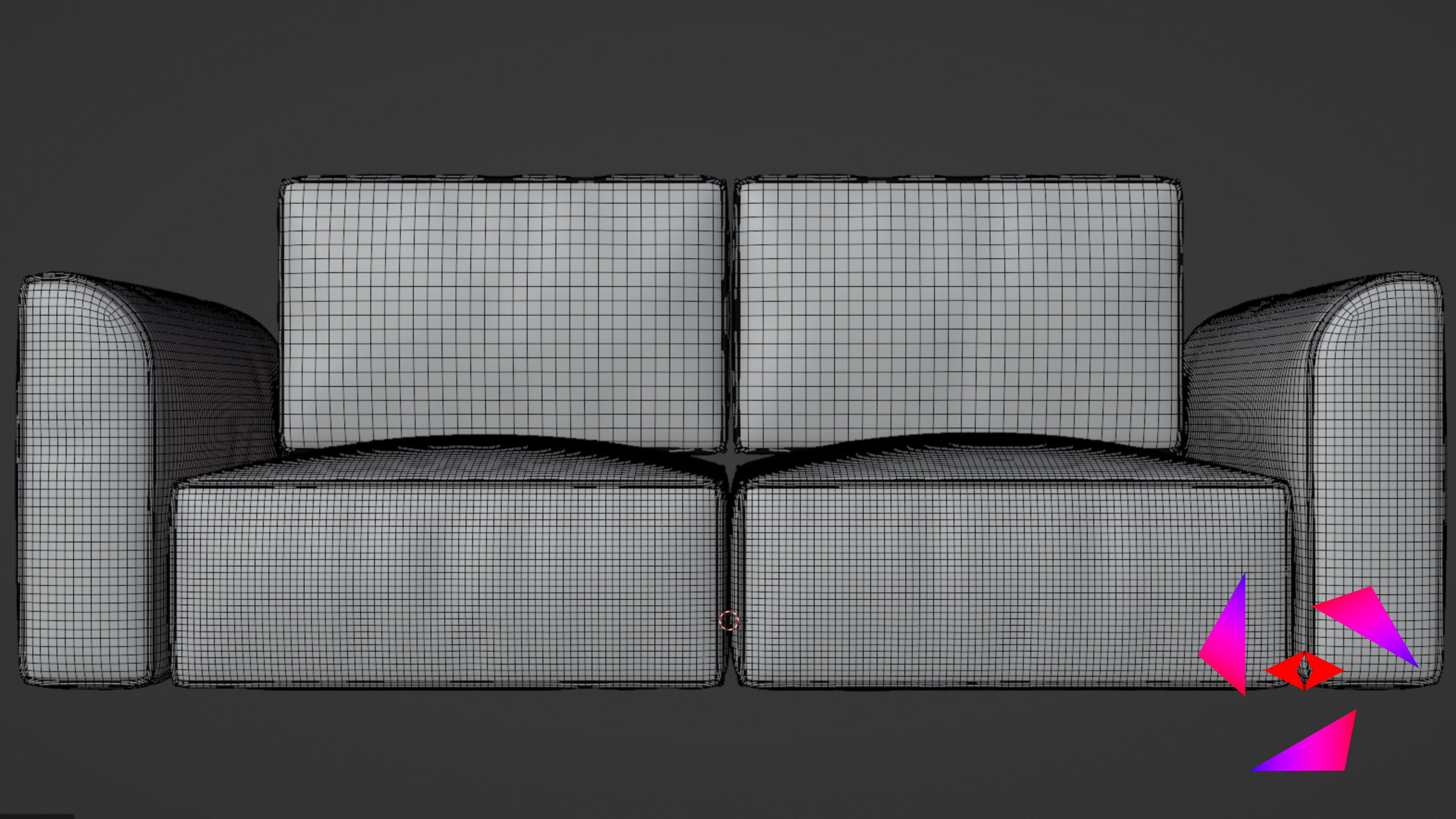 Soft frameless sofa 3D model_9