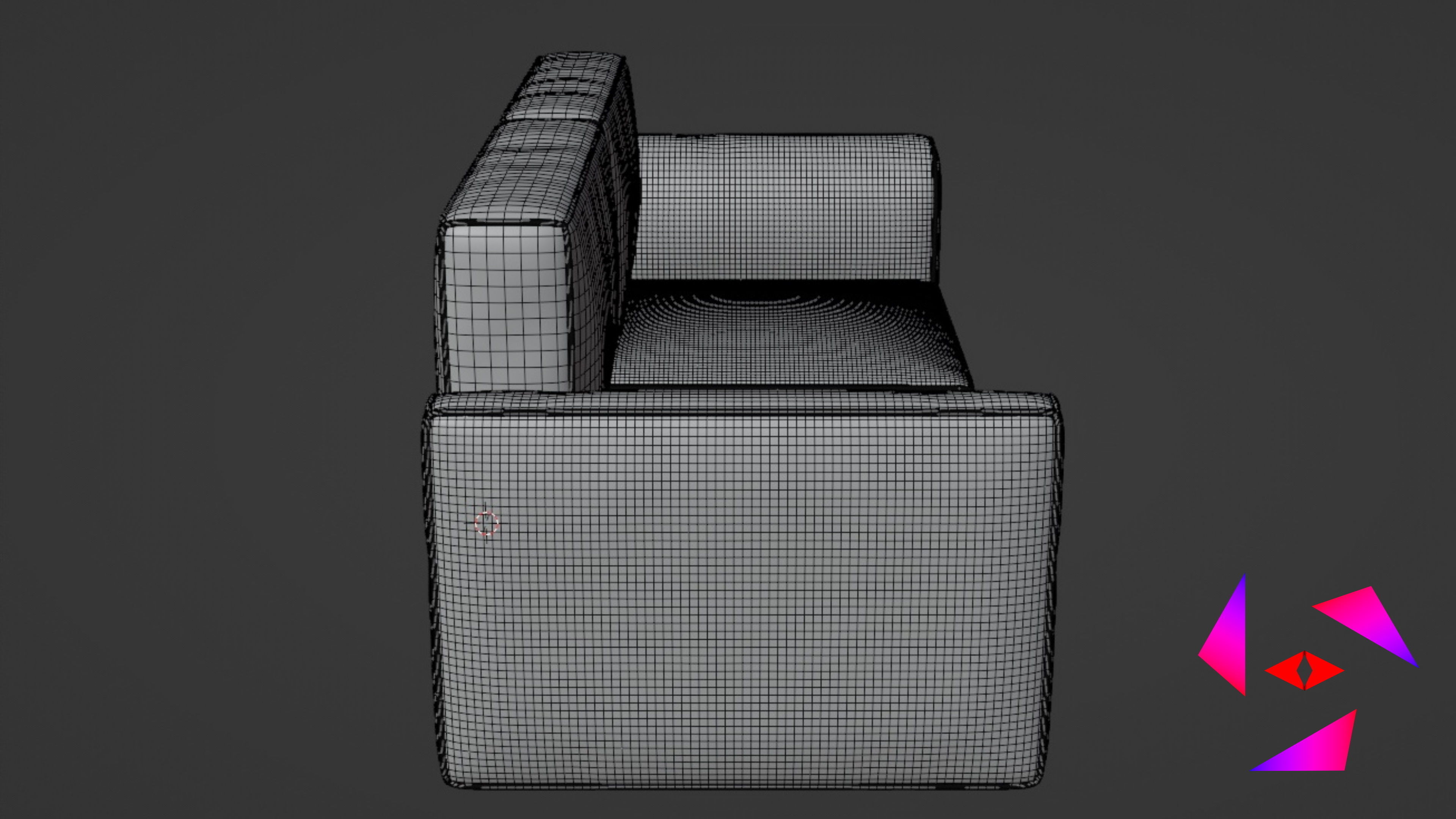 Soft frameless sofa 3D model_7