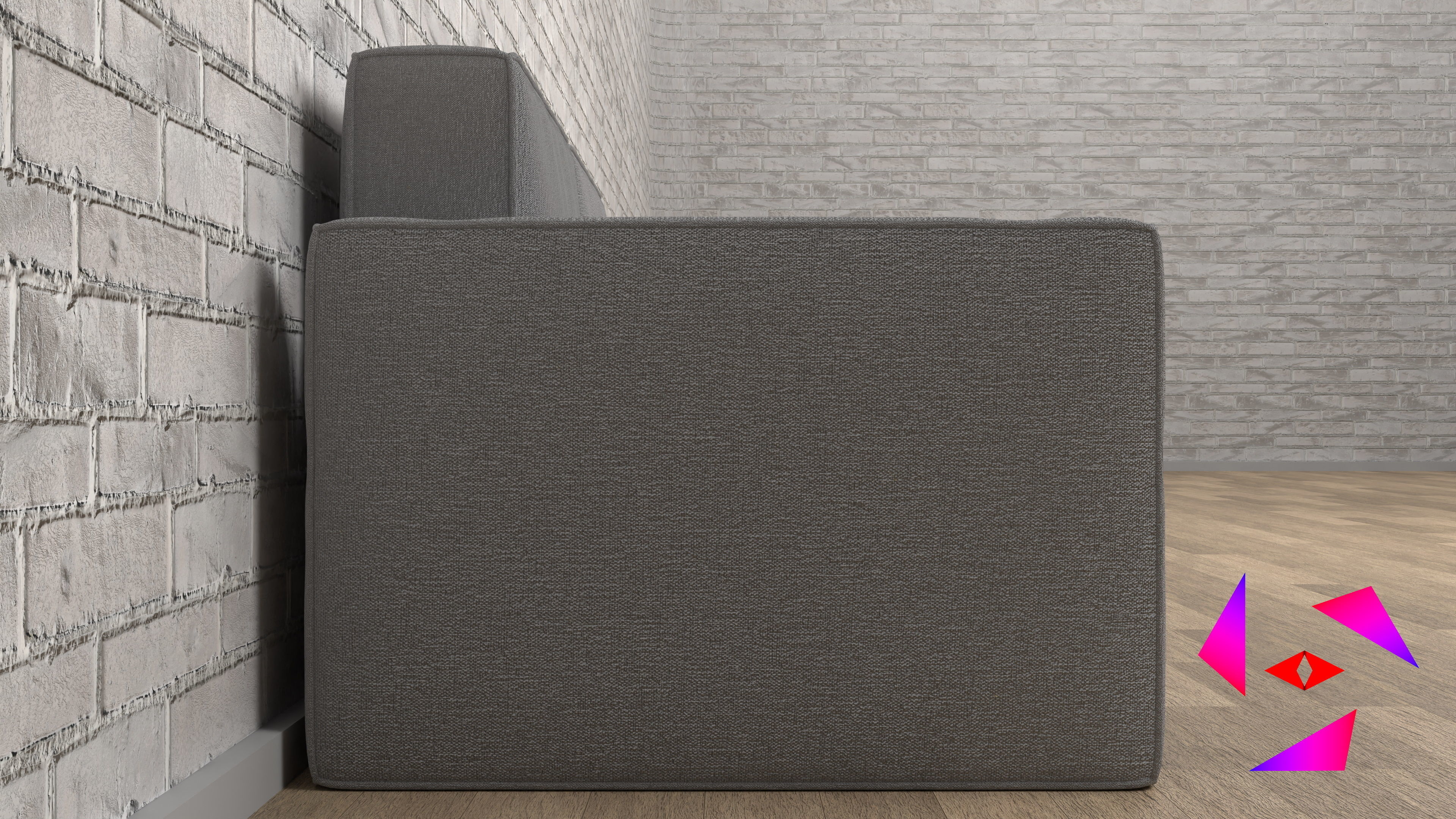 Soft frameless sofa 3D model_2