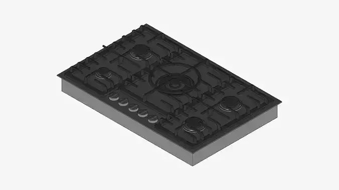 Gas Cooktop - Modern - 2 Burner And Wok - Appliance 037