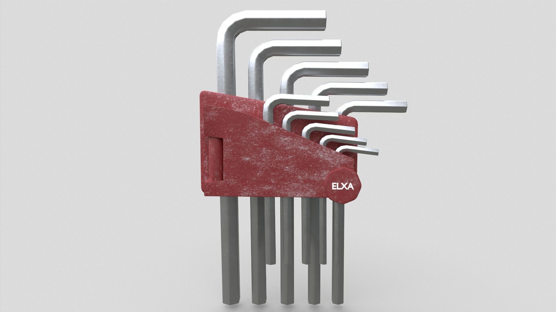 Allen Key Tool Set Low-poly 3D model_1