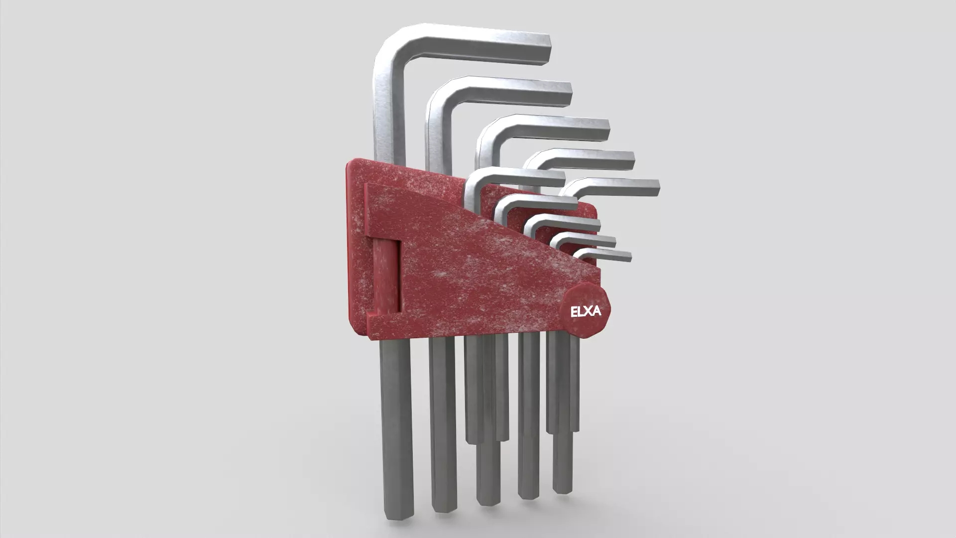 Allen Key Tool Set Low-poly 3D model_0