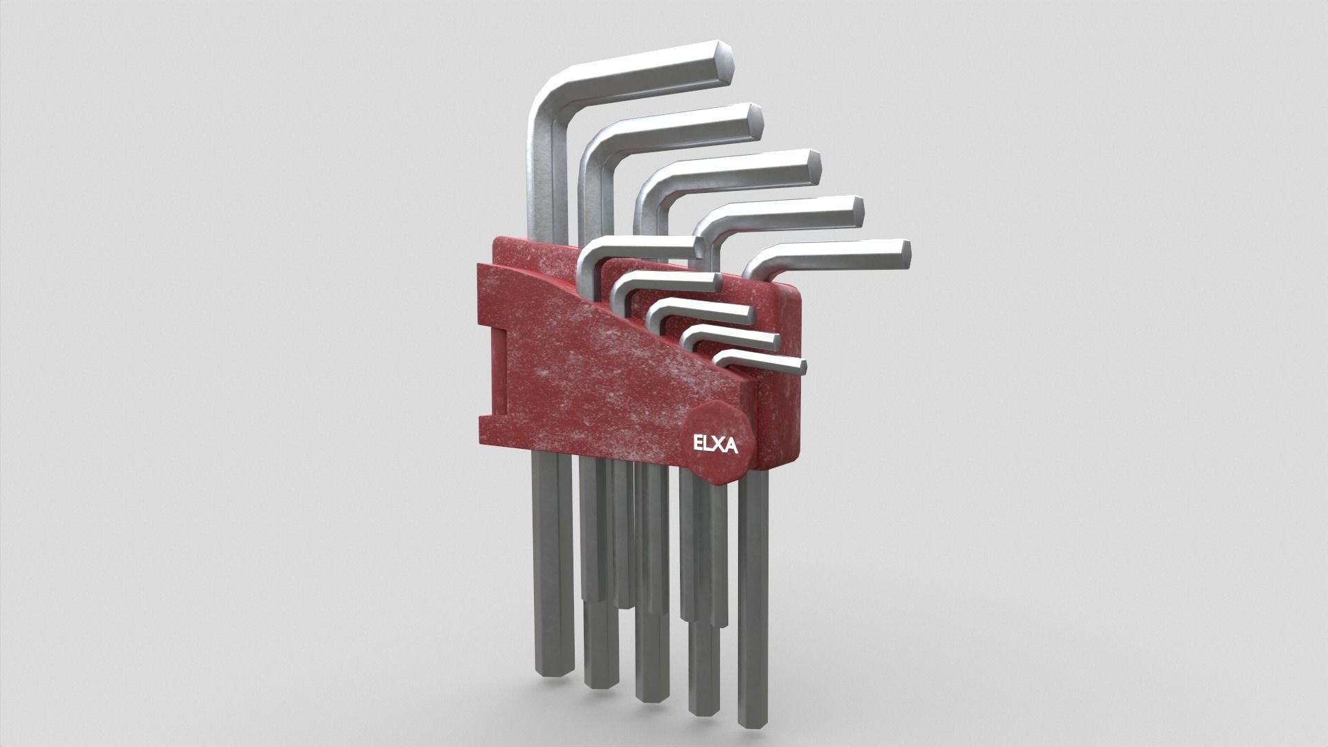 Allen Key Tool Set Low-poly 3D model_2