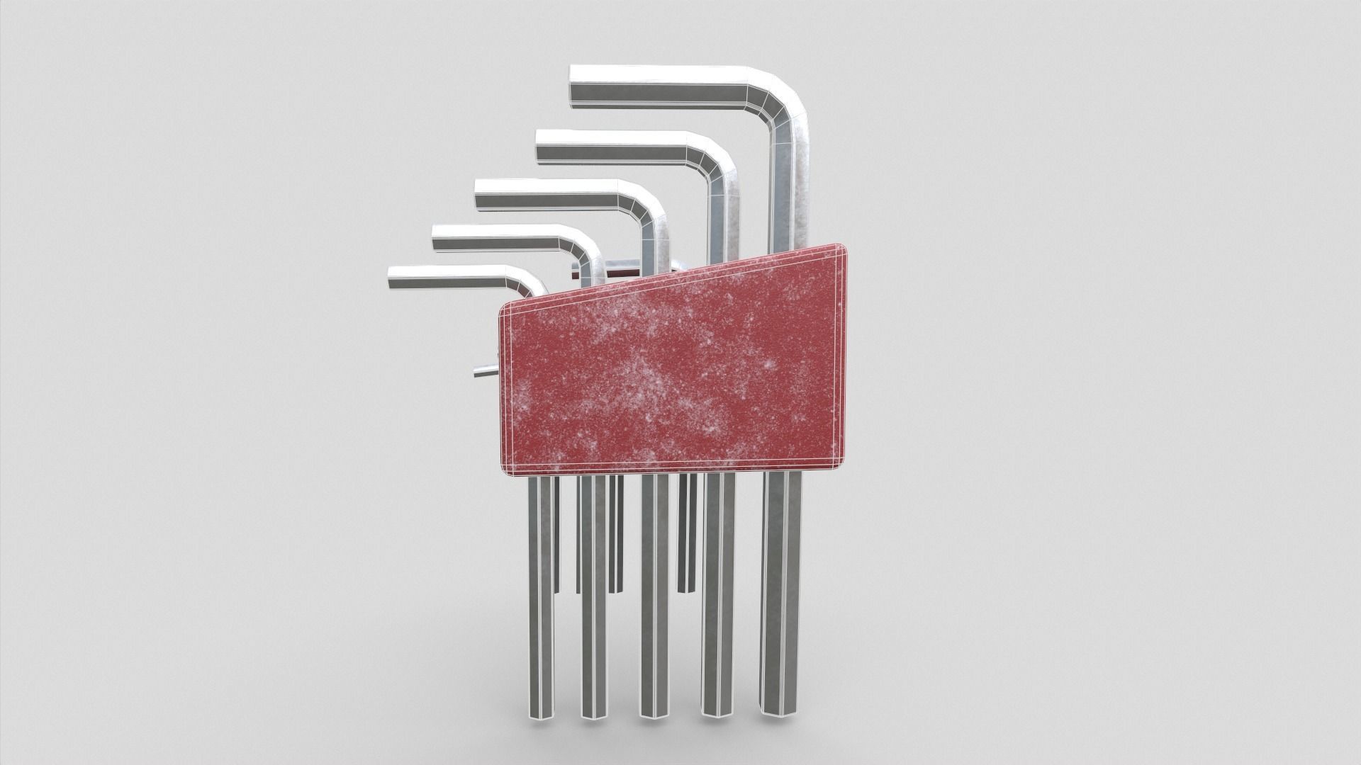Allen Key Tool Set Low-poly 3D model_7