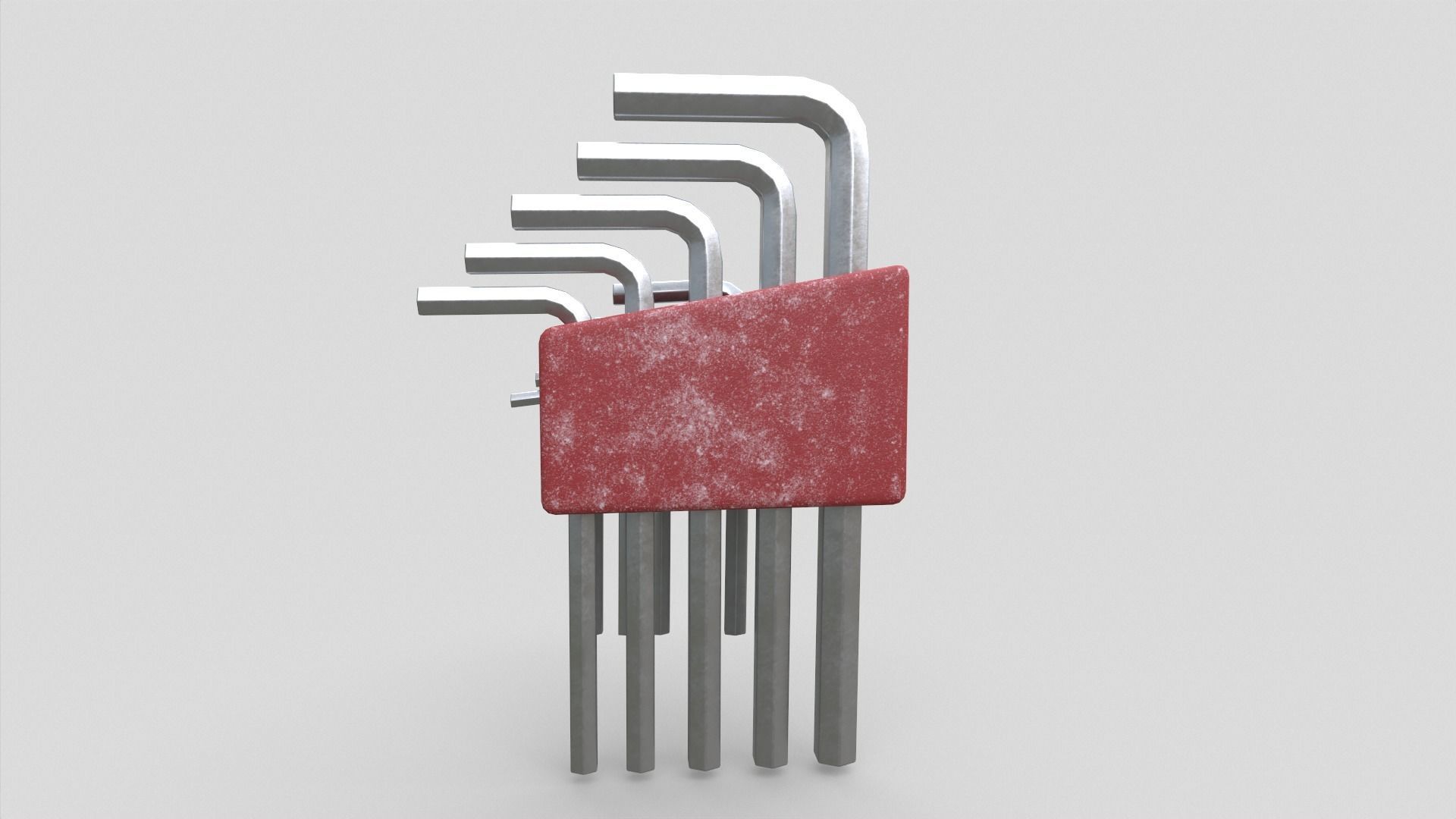 Allen Key Tool Set Low-poly 3D model_4