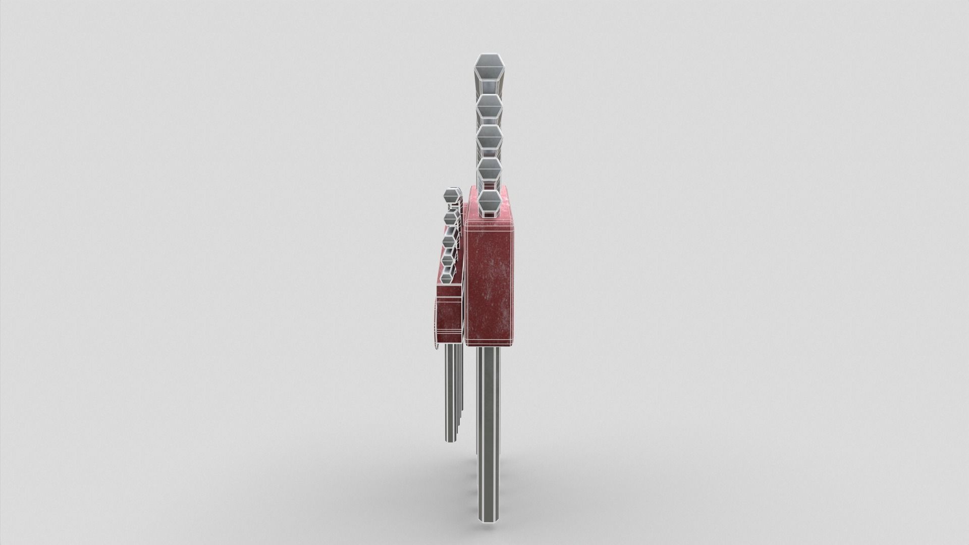 Allen Key Tool Set Low-poly 3D model_8