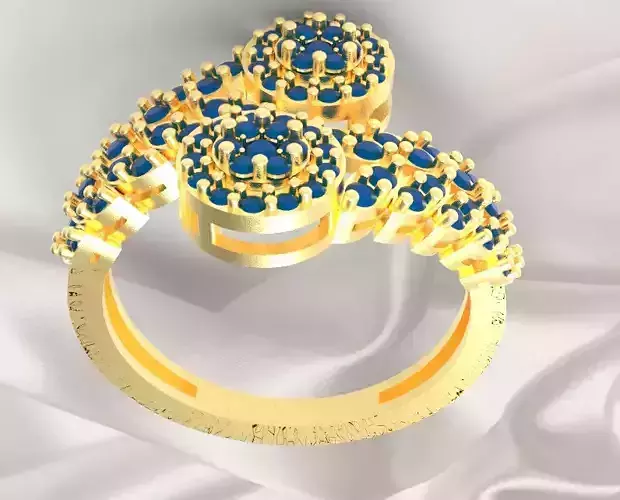 ring18k gold ring with sapphires