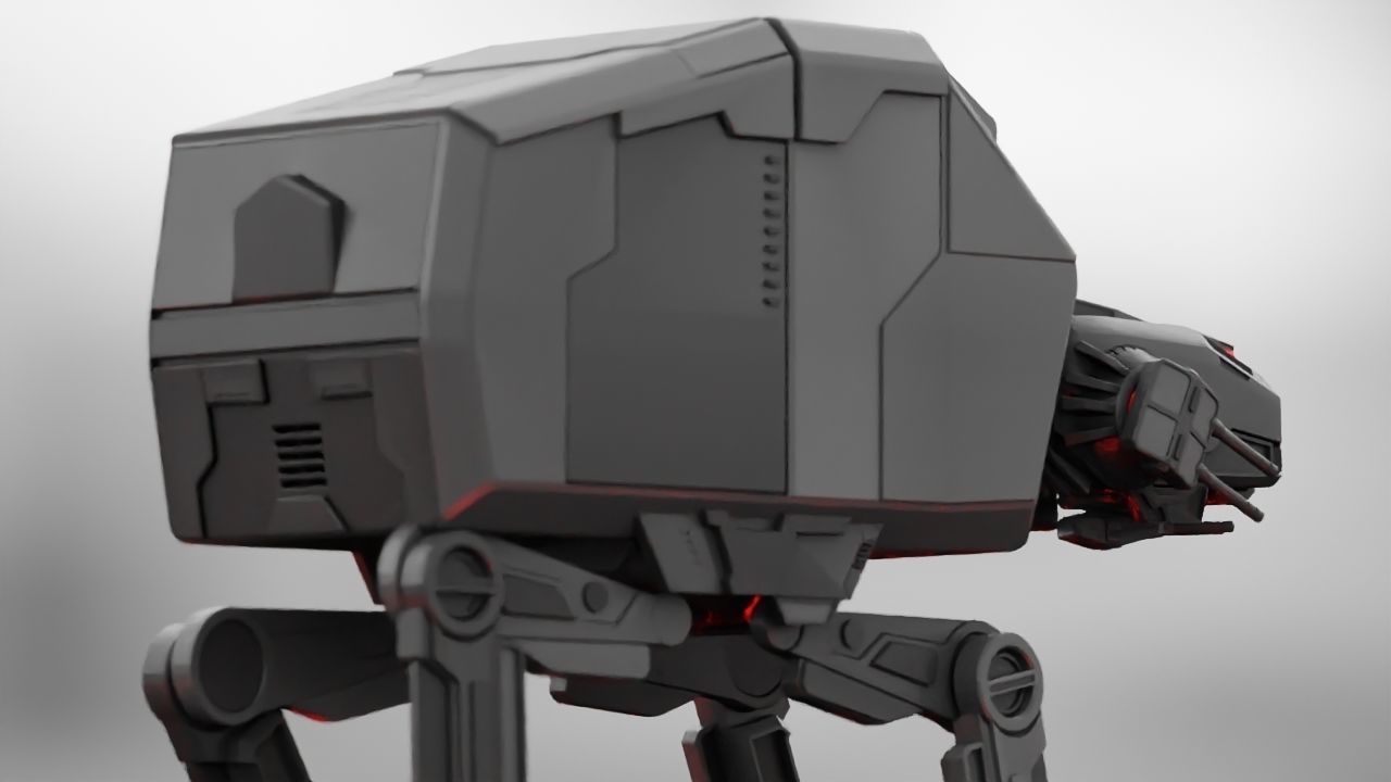 ATA Walker rigged -  animated 3D model_4