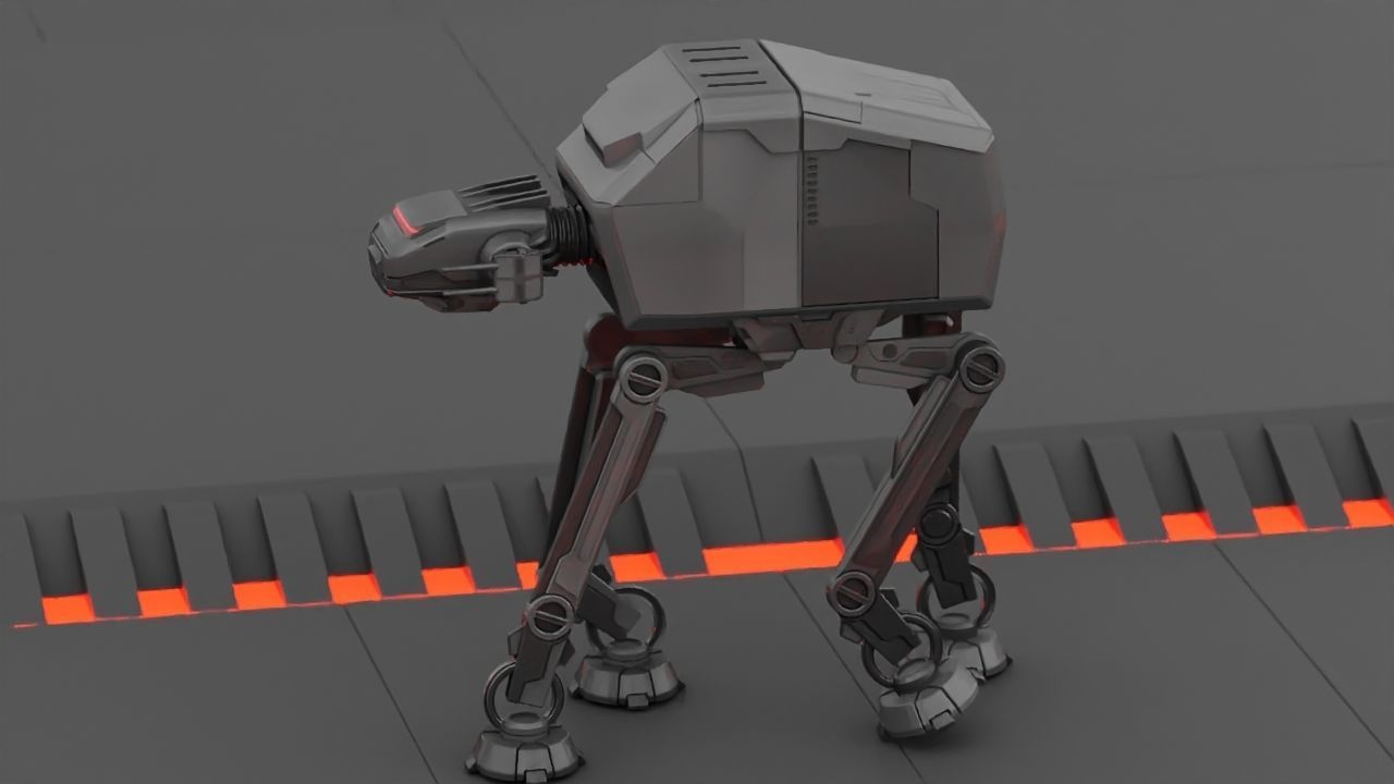 ATA Walker rigged -  animated 3D model_9