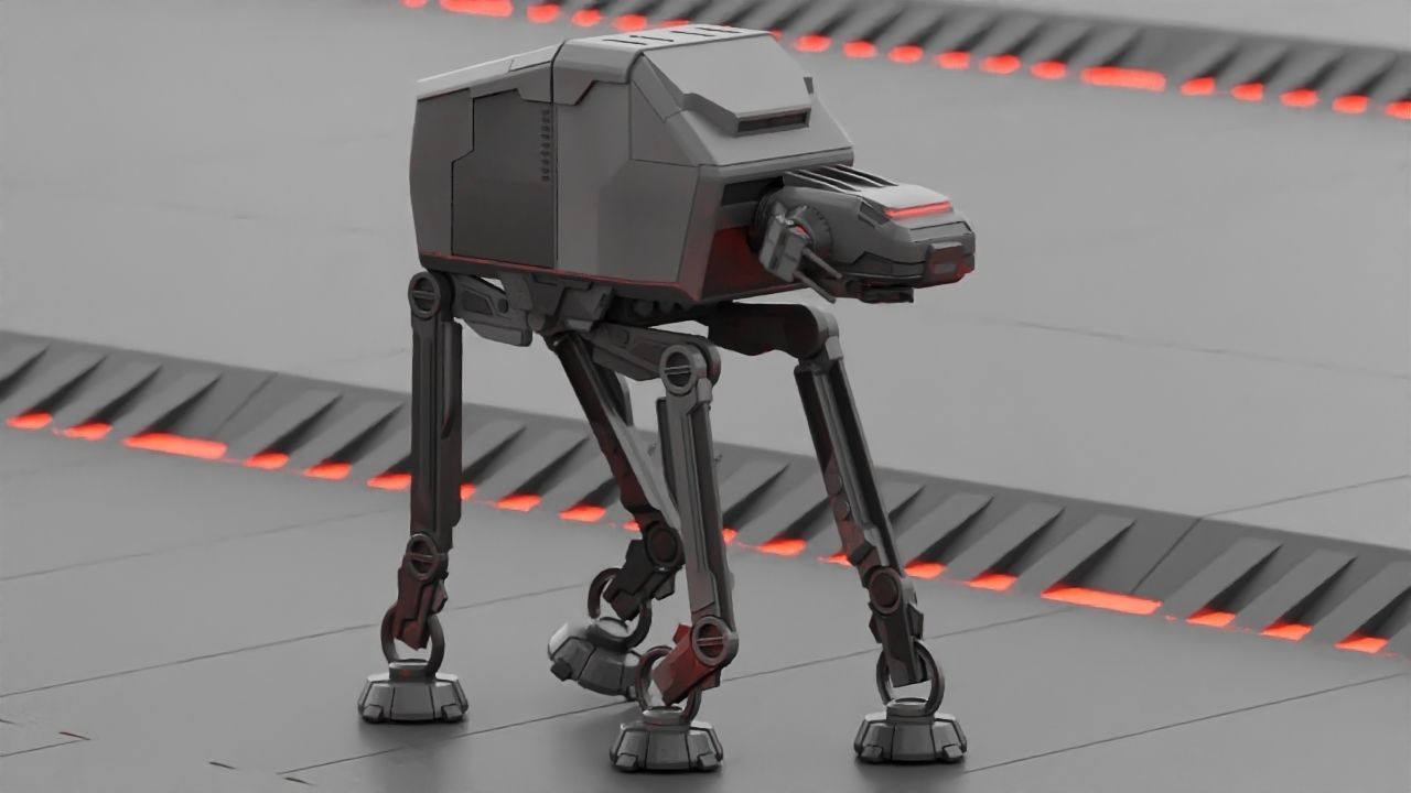ATA Walker rigged -  animated 3D model_1