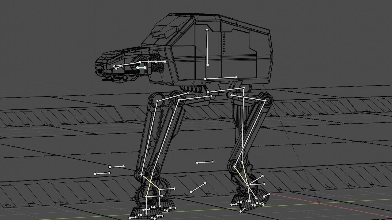 ATA Walker rigged -  animated 3D model_25