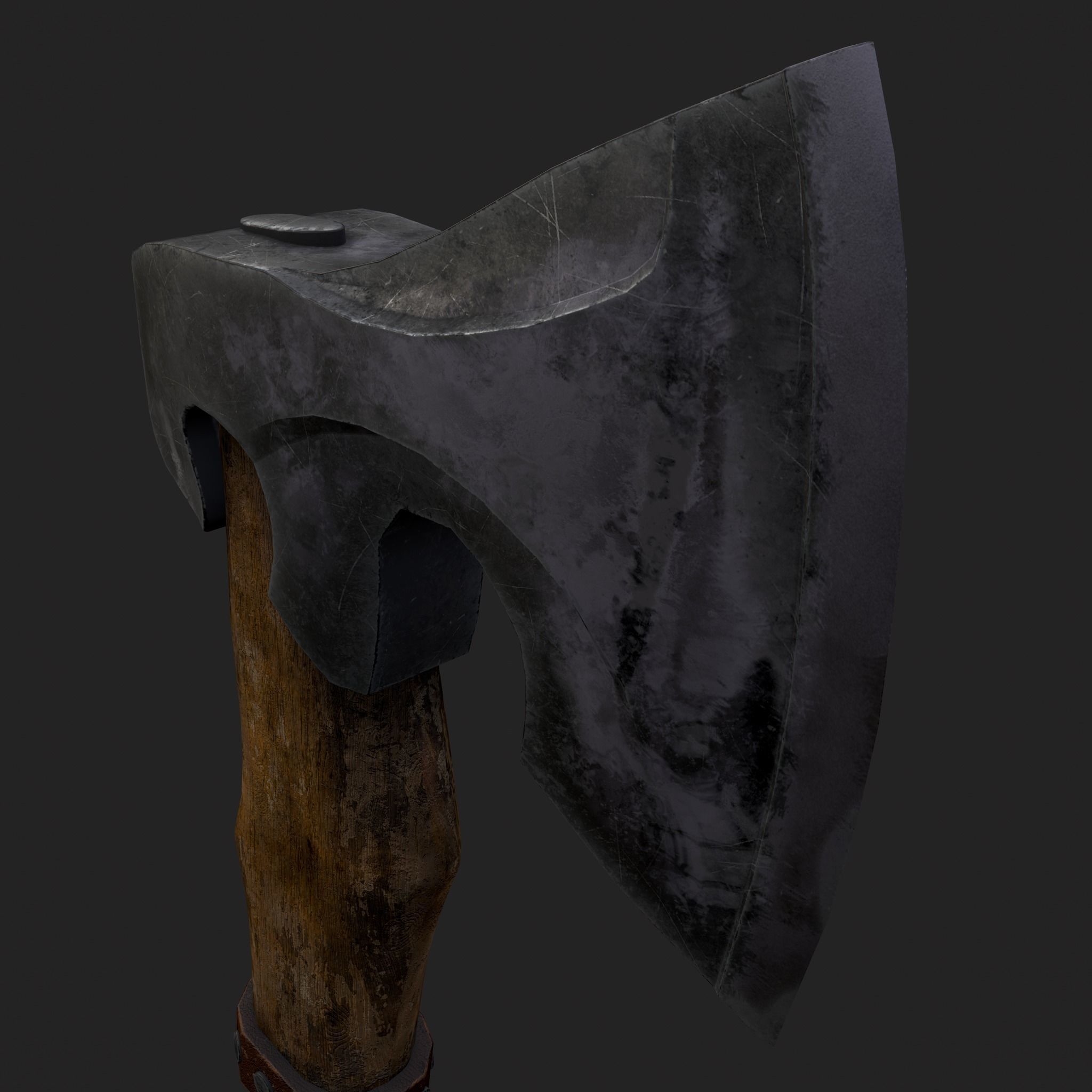 Valknut Viking Axe Low-poly 3D model_19