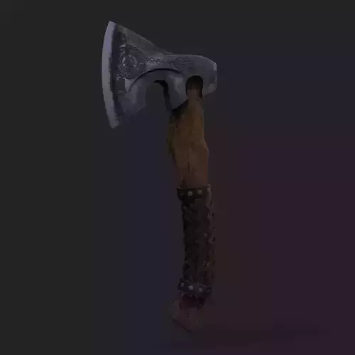 Valknut Viking Axe Low-poly 3D model Valknut Viking Axe Low-poly 3D model