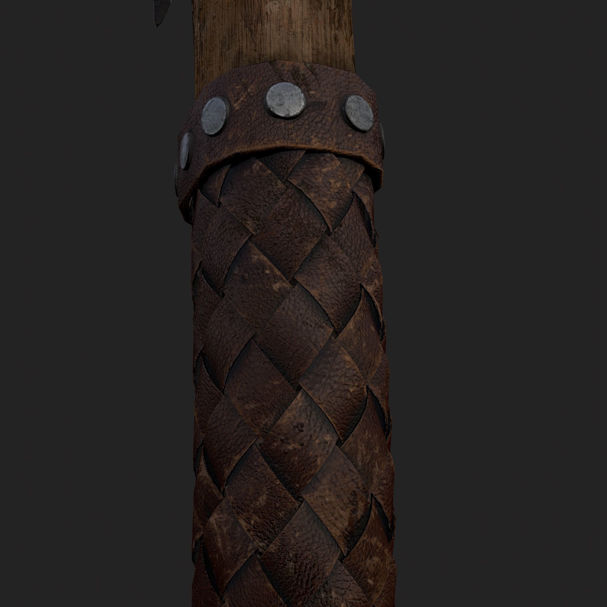 Valknut Viking Axe Low-poly 3D model_7