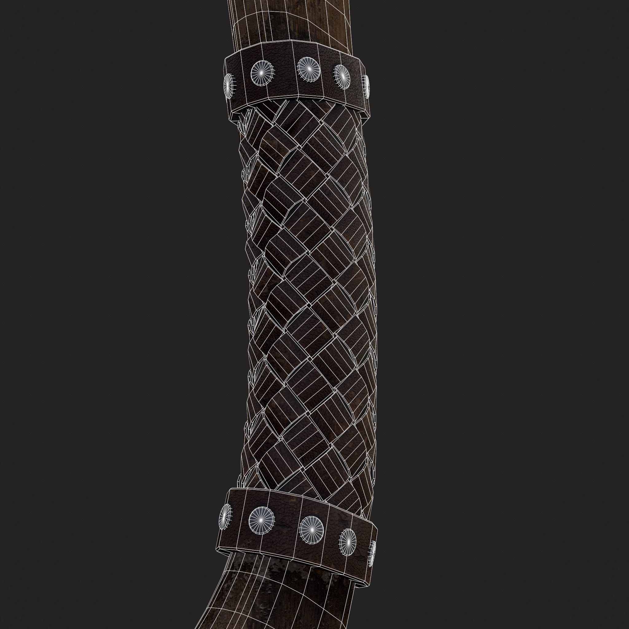 Valknut Viking Axe Low-poly 3D model_6