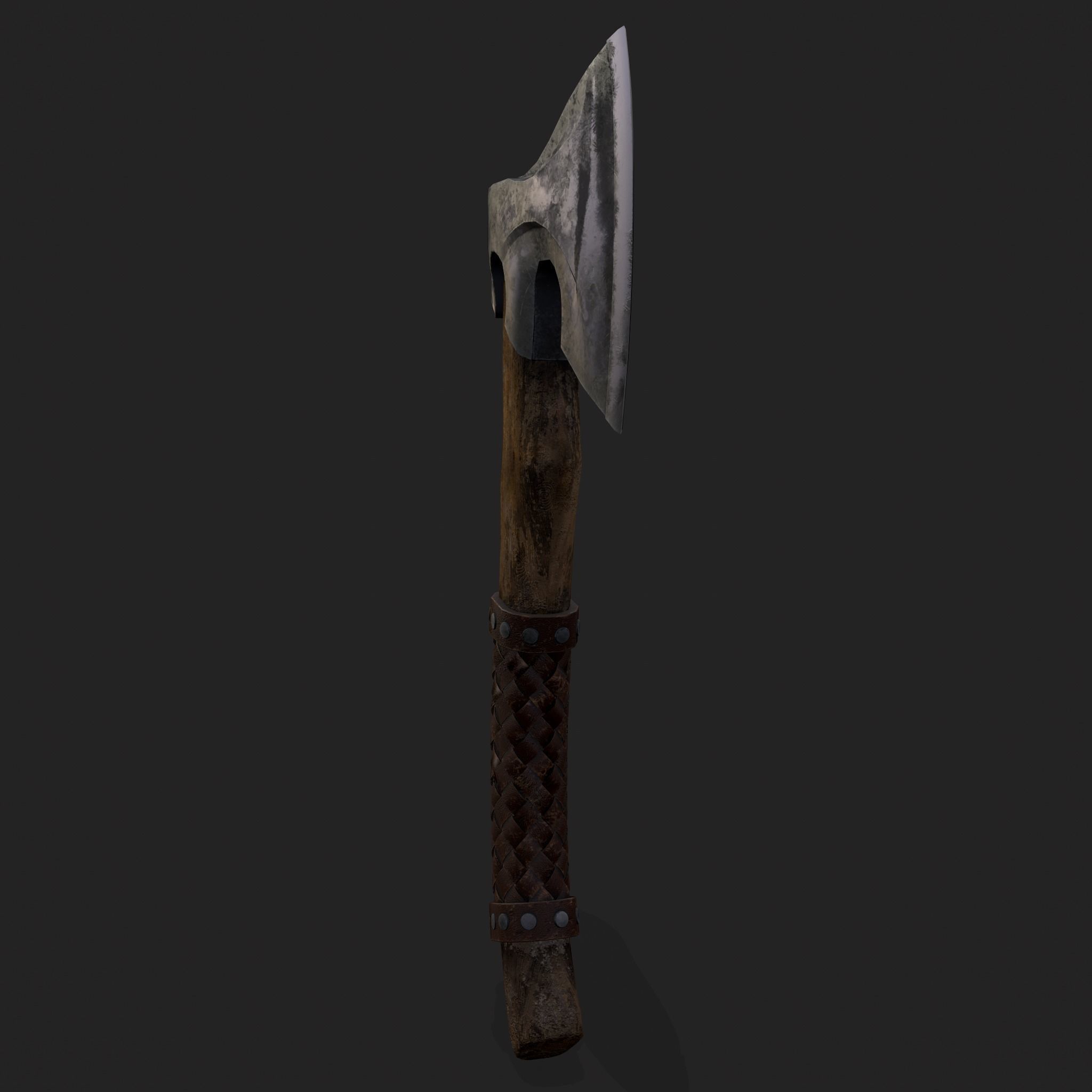 Valknut Viking Axe Low-poly 3D model_25
