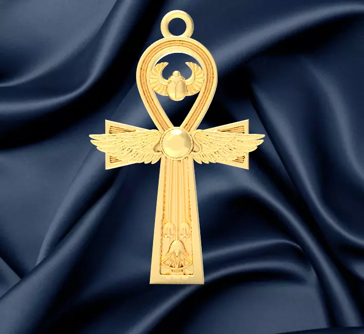 pendant egyptian cross 3D print model_0