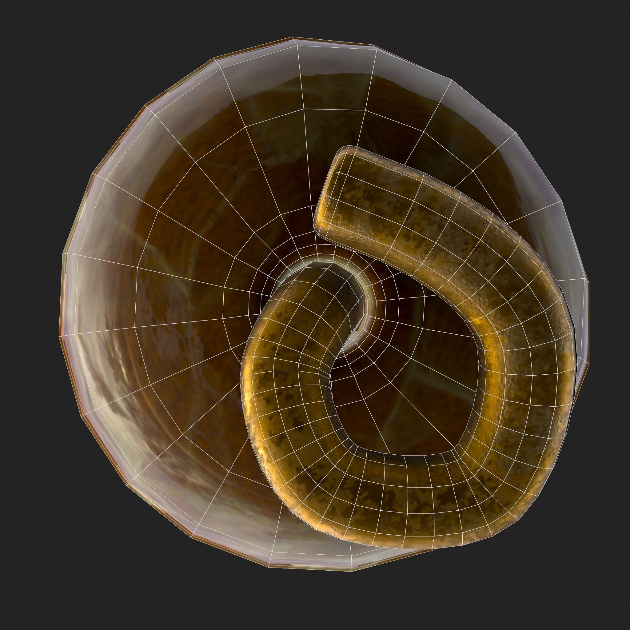 Medieval Yellow Quartz Earrings  Low-poly 3D model_10