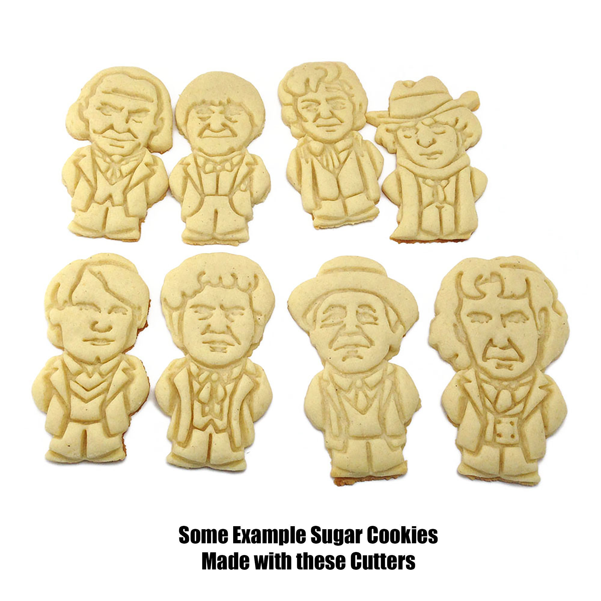 Doctor Who Cookie Cutter Doctors Set 3D print model_2