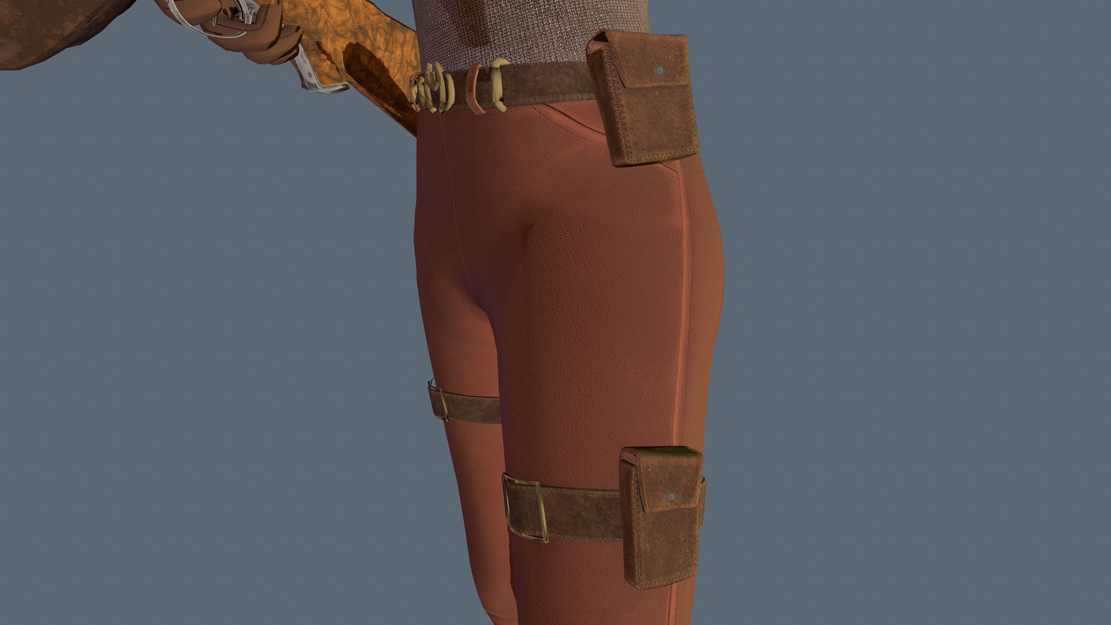 Cow Girl Low-poly 3D model_15