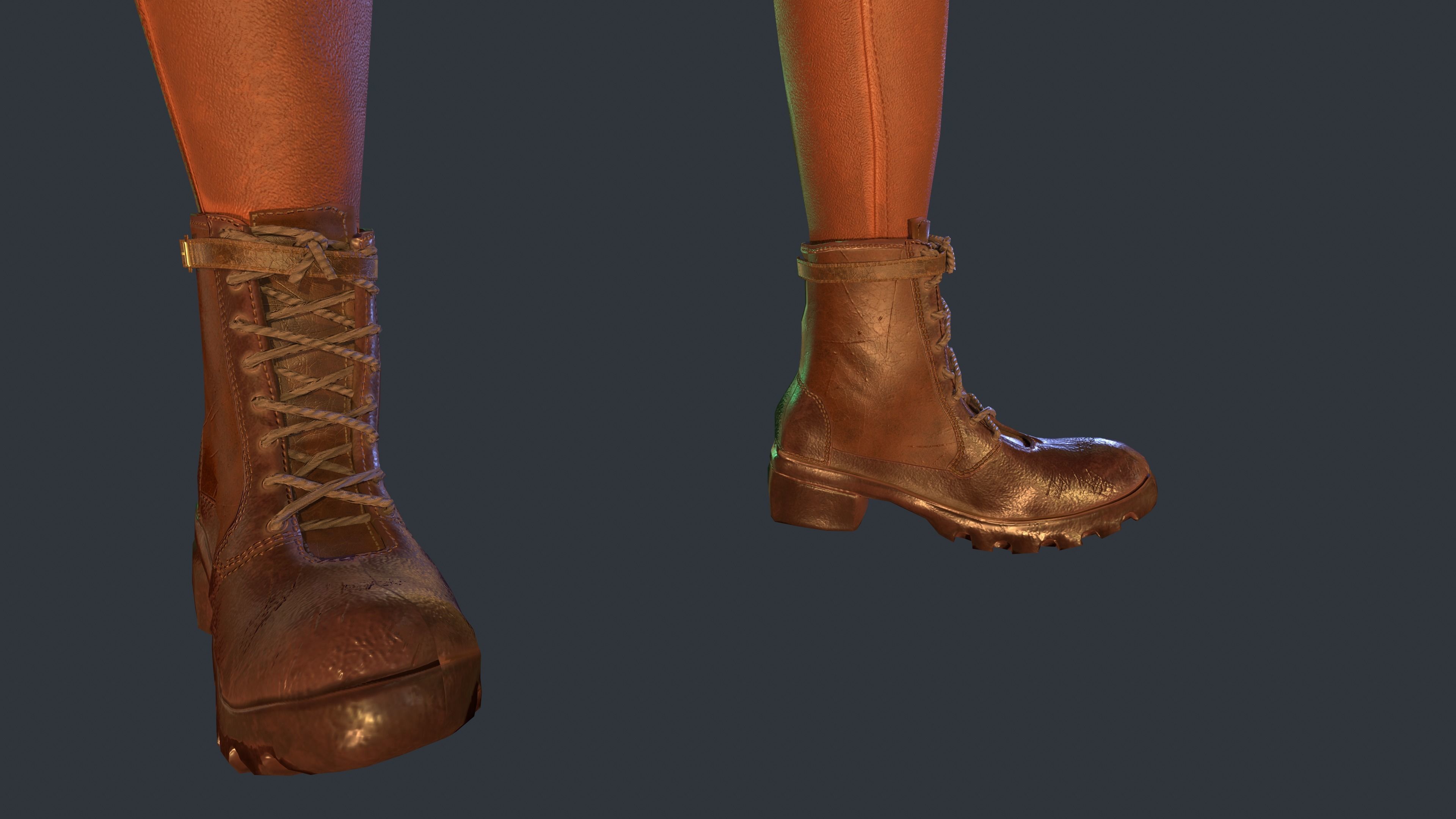 Cow Girl Low-poly 3D model_17