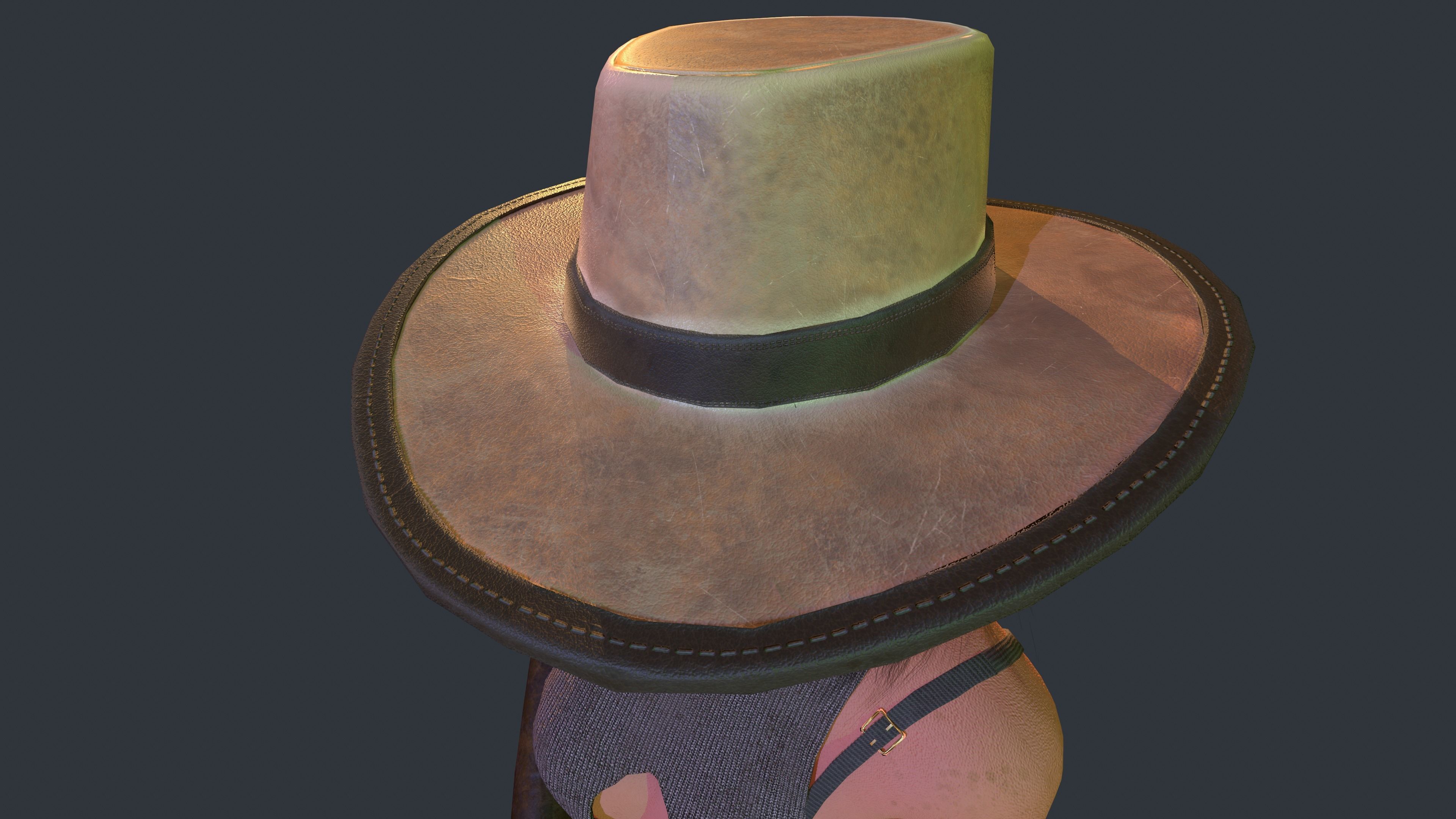 Cow Girl Low-poly 3D model_12