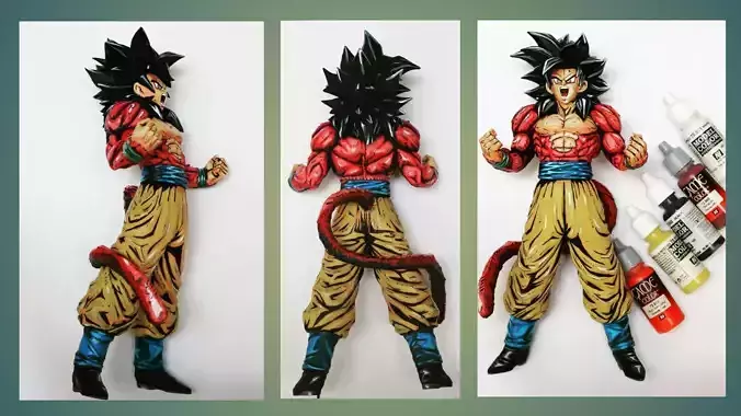 GOKU SUPER SAIYAJIN 4 - SS4 - BIONIC3D Free 3D print model